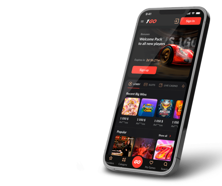 1GO Casino App auf dem Smartphone